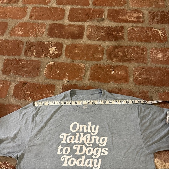 Casual Light blue/gray Graphic Tee Only Talking to Dogs Today Animal Lover - Picture 6 of 12